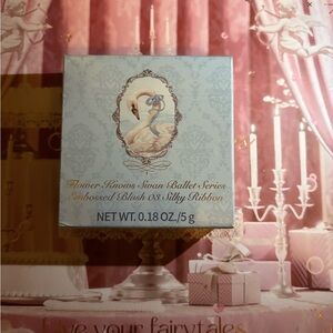 Flower Knows Swan Ballet Embossed Blush - 03 Silky Ribbon (Blue Box)